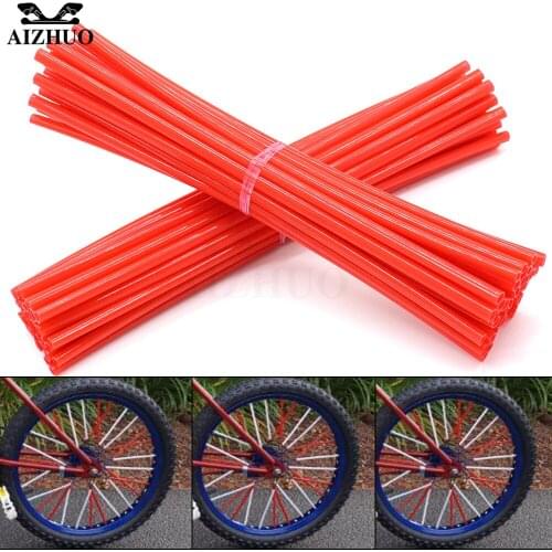 Universal Motorcycle Wheel Spoke Rim Stents Skins Cover Wrap Tube Decoration For HONDA CRF450X CRF230 WR 250F t max 530