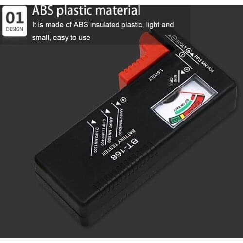 AA AAA 9V Universal BT168 Digital Battery Tester Volt Checker Button Multiple Size Battery Tester Voltage Meter Tools BT-168