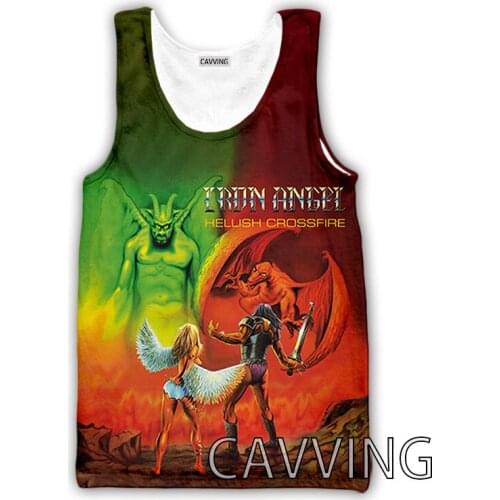 CAVVING 3D Printed Iron Angel Band Tank Tops Harajuku Vest Summer Undershirt Shirts Streetwear for Men/women