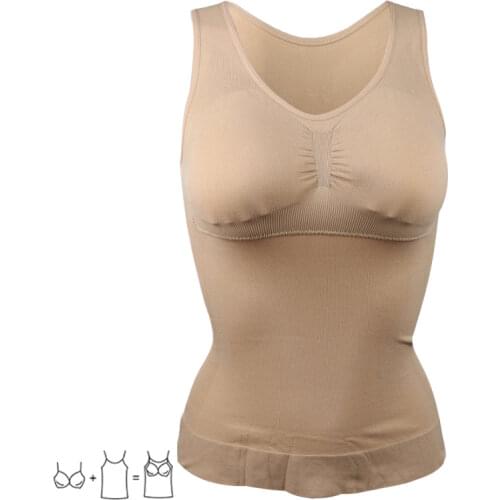 Women Slim Up Lift Bra Shaper Tops Body Shaping Camisole Corset Waist Slimming shapers Super Thin Seamless Tank