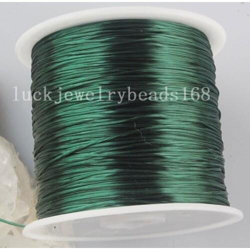 Free Shipping Women 1MM Green Crystal Stretch Elastic Beading Cord 100M 1Pcs C3232