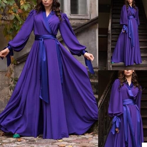 2021 Vintage Evening Dresses Custom Made Gowns Long Sleeves Floor Length Women Dress Photography Long Robes Prom Gowns