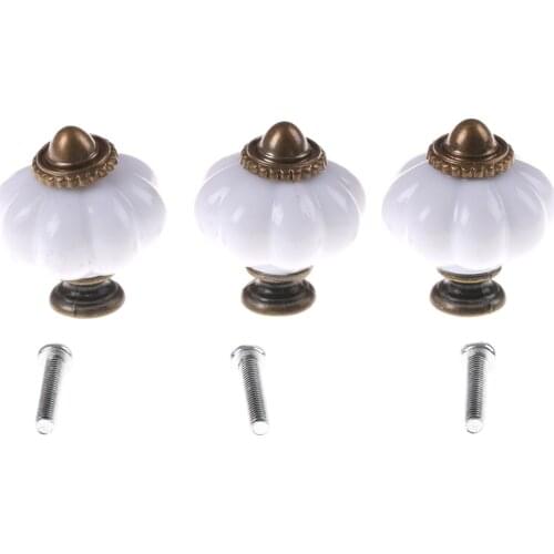 1PC High grade Metal Plastic Vintage Style Door Knobs Cabinet Drawer Cupboard Kitchen Pull Handle Durable With Screw