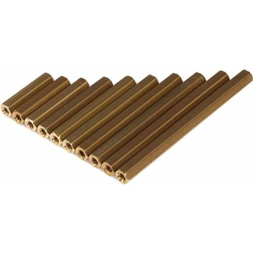 10/20PCS Brass M3 M4 Hex Hexagonal Pillar Standoff Spacer Support Female Bolt Copper