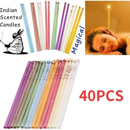 50pcs/set Healthy Care Ear Candle Ear Treatment Ear Wax Removal Cleaner Ear Coning Treatment Indiana Therapy Fragrance Candling
