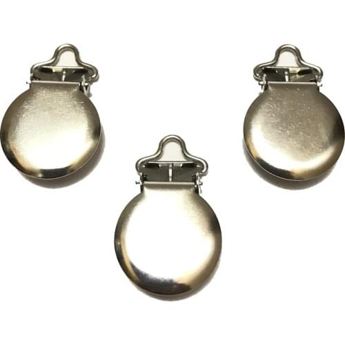 25pcs Small Loop 5mm Silver Color Stainless Steel Pacifier Clips