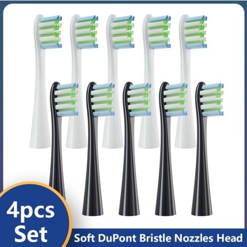 4pcs for Oclean X/ X PRO/ Z1/ F1 Smart Replacement Brush Heads Sonic Electric Toothbrush Soft Bristle Vacuum Head Nozzles