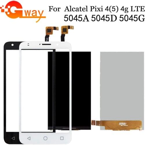 5.0" For Alcatel Pixi 4 4g LTE 5045A 5045D 5045G 5045J 5045X OT5045 LCD Display Touch Screen Panel For Pixi 4 (5) 4g LTE + tools