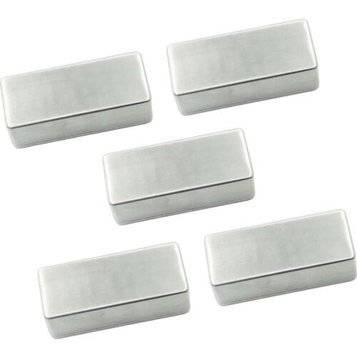 5 Pieces Aluminum Metal Stomp Box Case Enclosure for Guitar Effect Pedal