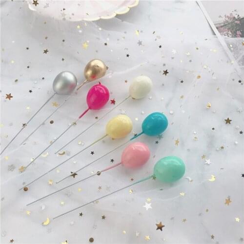 6pcs For Baby Shower Birthday Party Cake Decoration Christmas Tree Decor Ball Cake Topper Creative Cupcake Insert Card Flags