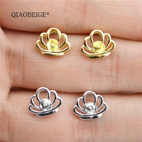 QIAOBEIGE earring accessories pearl jewelry making 925 sterling silver cat earrings online shipping china supplier jewelry E3120