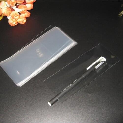 Almacenamiento Comida Clear Cellophane Bags 5x13cm Transparent Opp Cosmetic Plastic Packing Bag Gift Candy Tools Flat Pocket