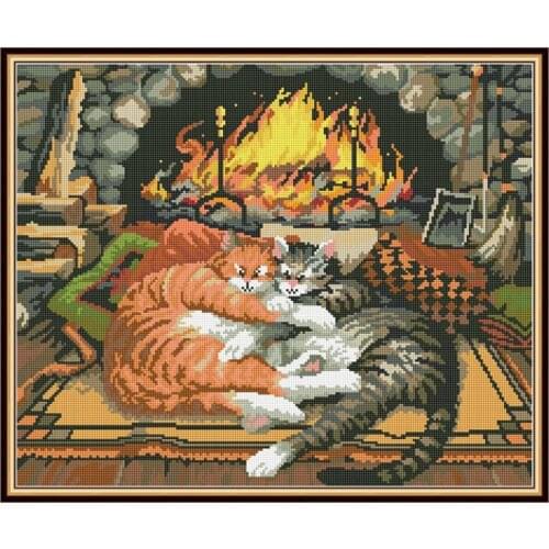 Sleeping Cat Diamond Painting Embroidery Icons 5D DIY Full Drill Cross Stitch Diamond Painting for Square Picture for Rhinestone