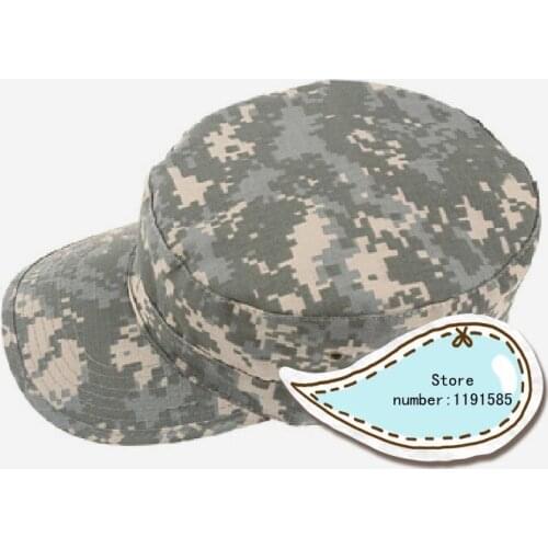 US Military Army hats soldiers cadet sun-shading outdoor riding sun cap ACU Camo