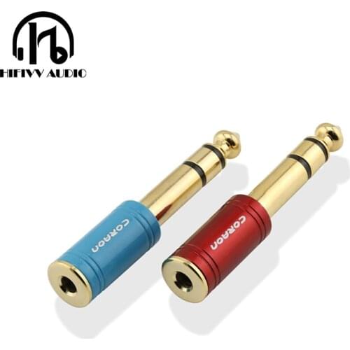 Audio 6.5mm to 3.5mm guitar microphone plug adapter electronic electric piano headset amplifier converter connector