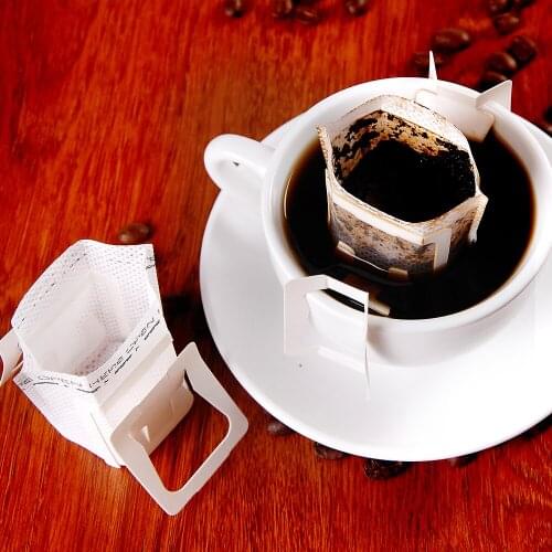 50 pieces/bag Hanging Ear Drip Coffee Filter Paper Bag Eco-friendly Material Drip Type Portable Coffee Paper Filter