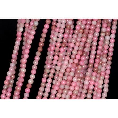 Pink Jaspe r 3mm Round Gem Stone jewelry beads gem Jewelry accessories 5string/lot 15.5" string