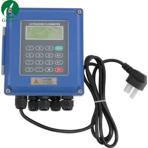 Digital Ultrasonic Water Flowmeter Wall Mounted Clamp On TM-1 TUF-2000B Flow Meter