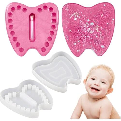 DIY Crystal Epoxy Resin Mold Deciduous Teeth Lanugo Memorial Box Silicon Resin Mold Storage Box Epoxy Mold Making Tool