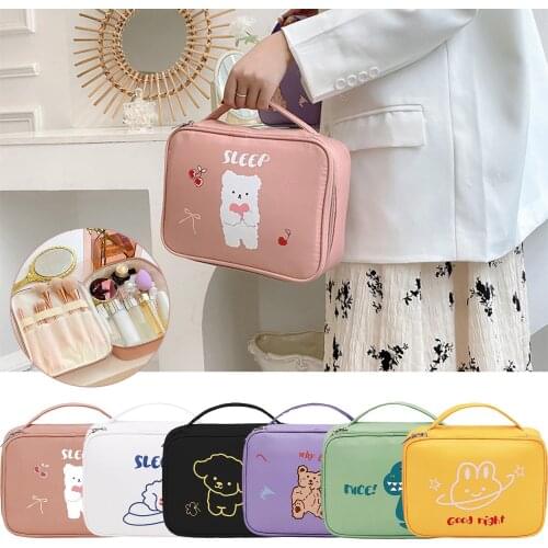 Travel Waterproof Portable Women Makeup Bag High Capacity Toiletries Organizer Storage Cosmetic Cases Zipper Wash Beauty Pouch