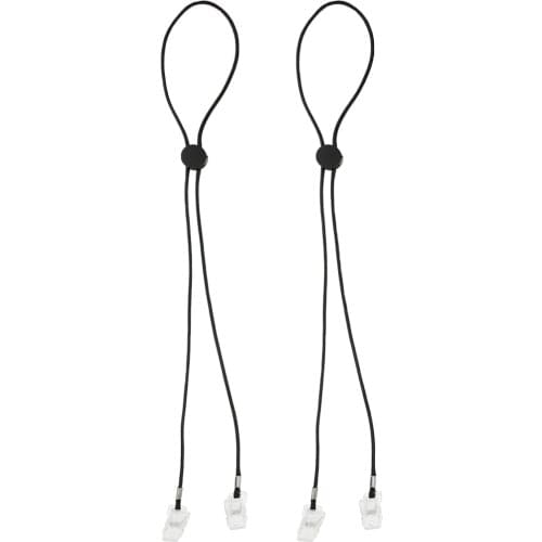 4 Pieces Flexible Napkin Clips Serviette Clamps Landyard Meals Dinner Towel Chains Holder Cord String for Adults Kids Elderly