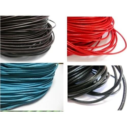 32.8 feet Round Real Leather Jewelry Cord 3mm