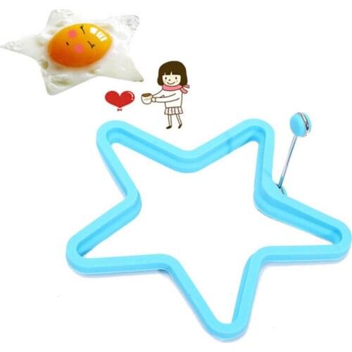Kitchen Tools Stars Shape Non-stick Silicone Fried Egg Mold Pancake Rings Cooking Egg Tools Mould