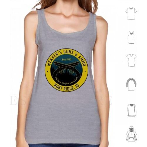 Randy WeaverS Gun Shop Tank Tops Vest Cotton Sawed Off Guns Firearms Libertarian Feds