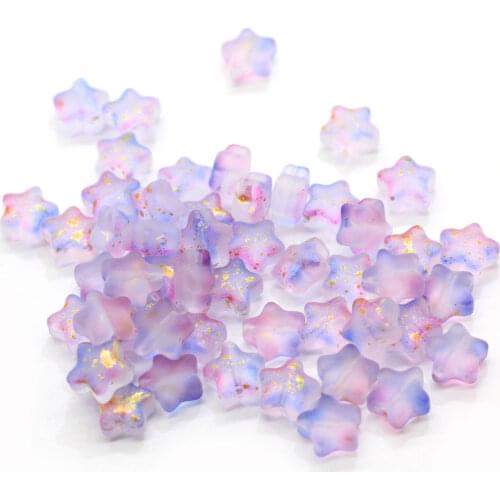 New Arrive Cute Gradient Colorful Mini Star Flatback Cabochon Resin Ornament for Filling Phone Case Decoration