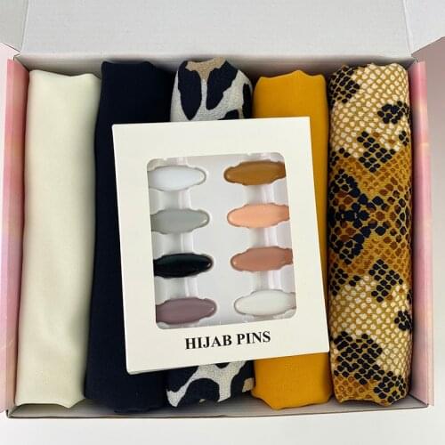 NEW WOMEN GIFTS BOX HIJABS HIAJBS SET CHIFFON SHAWLS