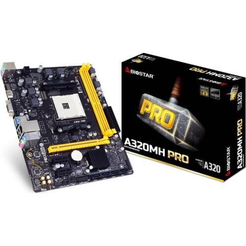 Full new Biostar A320MH PRO A320 Chipset AM4 Interface Desktop PC Motherboard Micro-ATX