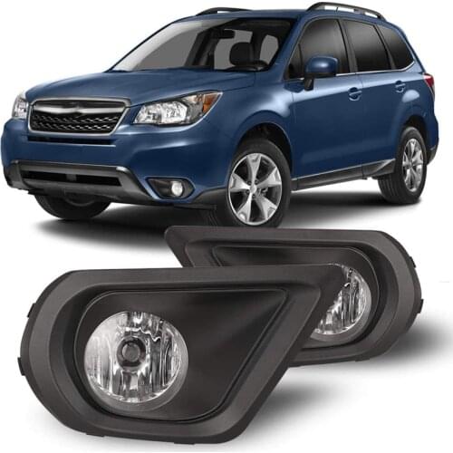 Car Clear Lens Bumper Driving Fog Lights Pair + Wiring + Switch Kit for Subaru Forester 2014-2016 Accessories