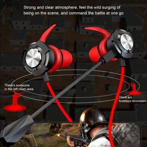 Wired Earphone High Sensitivity Noise Reduction Ergonomic 3.5mm Gaming HiFi In-ear Earbud for Doing Sports