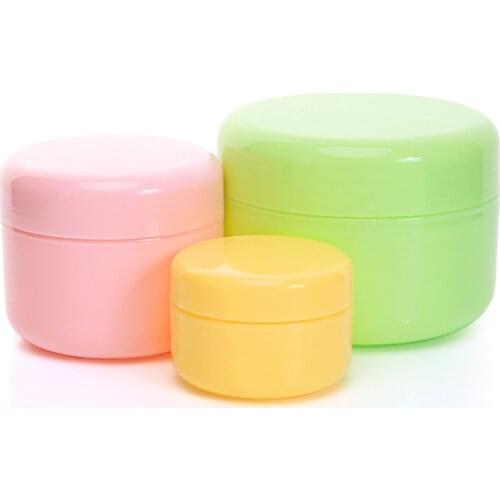 5Pcs 20g 50g 100g Empty Makeup Jar Pot With Lid Refillable Sample bottles Plastic Travel Face Cream Lotion Cosmetic Container