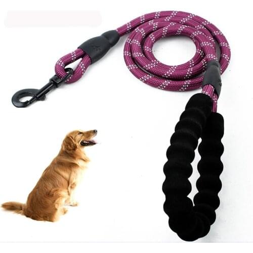 Reflective Durable Dog Leash Nylon Walking Running Leashes Medium Large Dogs Collar Leashes Lead Rope For Labrador Rottweiler