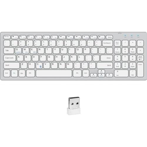Slim Portable Rechargeable 2.4GHz ABS Wireless Keyboard For Mac IOS Android Windows