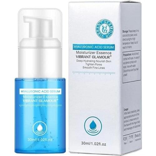 30ml VIBRANT GLAMOUR Hyaluronic Acid Face Serum Moisturizing Essence shrink pores Remove Anti-Wrinkle Deep Face Care