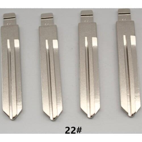 XIEAILI OEM 50Pcs 22# Metal Uncut Flip KD Remote Key Blade For Nissan A33/Tiida/Sunny Mid Slot K89