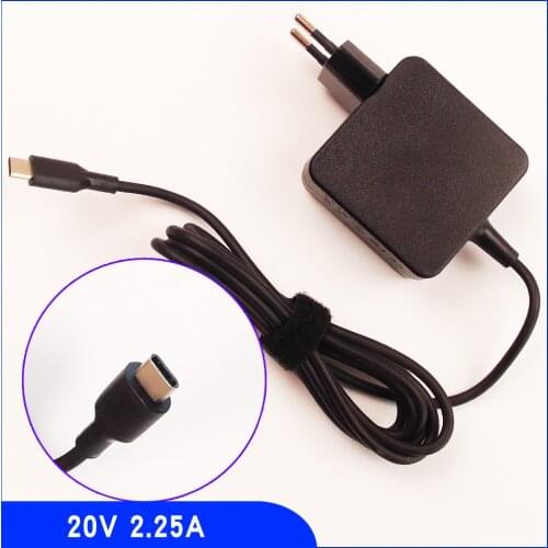20V 2.25A 45W Laptop Ac Adapter Charger POWER SUPPLY Plug USB-C Type-C For Dell XPS12 9250 P/N: 689C4 492-BBUU 492-BBSP 0HDCY5