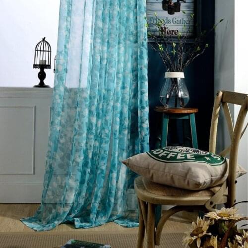 Factory Direct Curtains for Living Room Bedroom Modern Pastoral American Curtain Printed Screen Fabric