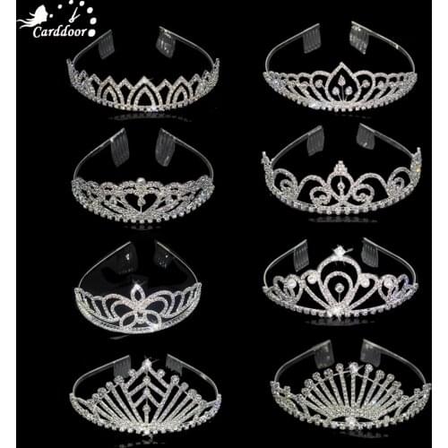 Carddoor Women Hairbands Jewelry Crowns Wedding Party Tiaras Rhinestone Crystal Bridal Hair Accessories Girls Birthday Gift