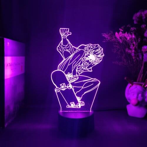 3D Lamp Anime SK8 The Infinity Figurine Reki for Bedroom Decor Nightlight Kids Otaku Brithday Gift Room Manga Led Night Light