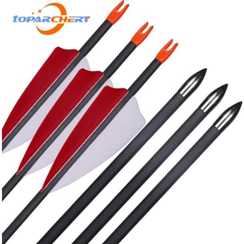 6/12 pcs carbon arrow of spine700 OD 6 mmTurkish true feather 30inch carbon arrow detachable arrow traditional bow hunting