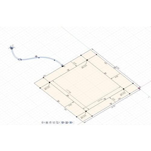 610*610mm 1800W w/ 3M w/ 4 Holes as Drawing 3D Printer Heating Element Plate C/W Adhesive 100k 3950 Thermistor