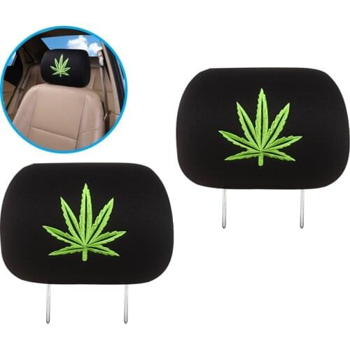 AUTOYOUTH 2PCS Car Seat Headrest Cover Polyester Fiber