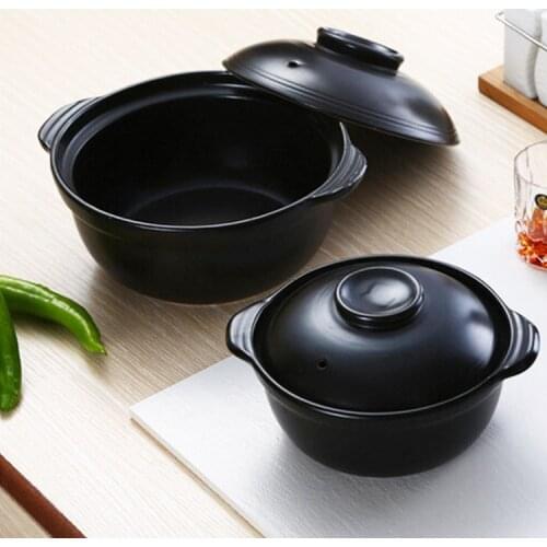 Chaozhou black-and-white Japanese style high temperature resistant ceramic pot saucepan