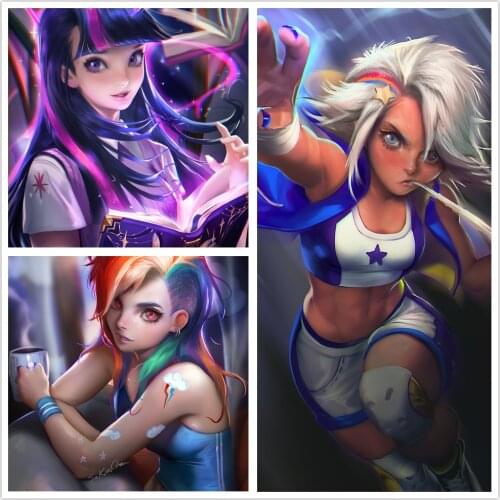 Japan Animation Sexy Girl Poster Prints Wall 1 Pcs Game Cartoon Movie Beauty Canvas Painting Modular Frame Decor Room Picture