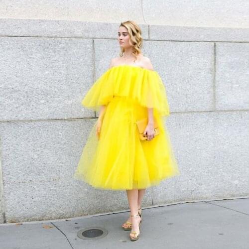 HZWL Yellow Summer Dresses