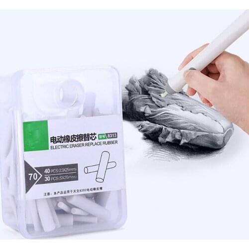 Kawaii Electric Eraser With Refill Cute Electronic Rubber For Kids Painting Drawing Stationery Office School Supplies