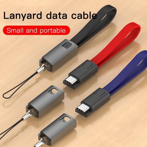 Key Chain Micro USB Type C Cable Fast Charging Cable For Samsung S10 A51 A71 Note10 Charger Keychain Cord Short Cabel Charge